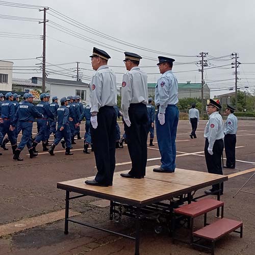 6/1㈰　新潟市消防団　秋葉方面隊連合消防演習