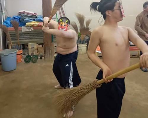 2026/2/4㈬　稽古の後、豆まきをしました。